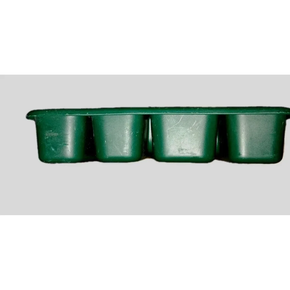 Vintage Rubbermaid Silverware Organizer Tray 2919 Flatware forest green, cutlery